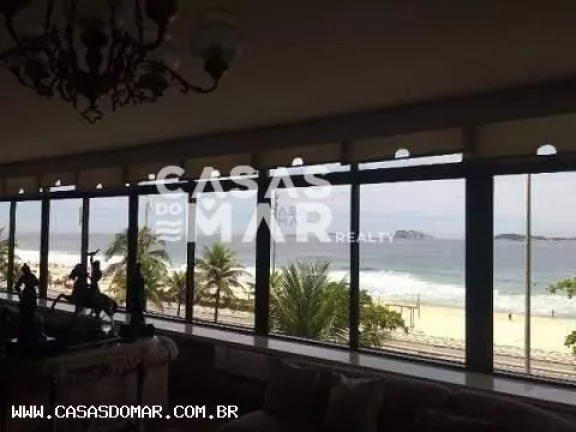 Imagem Apartamento à beira-mar no Leblon, Rio de Janeiro - 4 quartos, 2 suítes, 4 salas, 4 banheiros, 2 vagas, 254m².