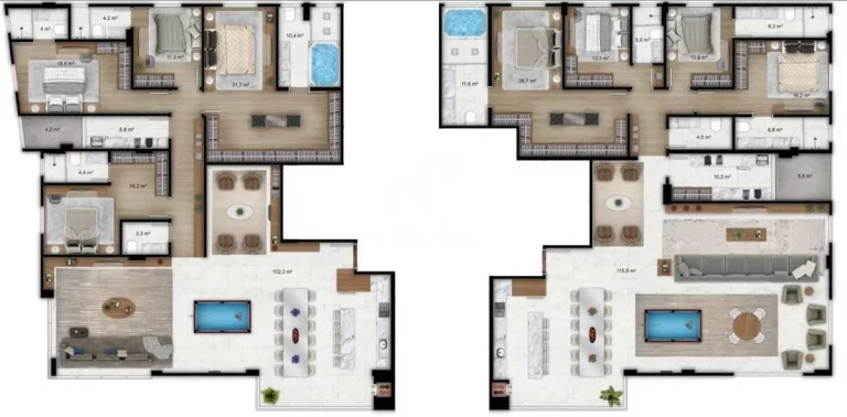 Imagem New Village Concept | Vila Nova | 4 suítes (1 suíte master) | 233 a 243 m²