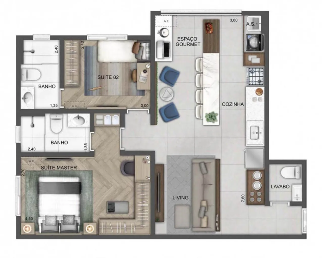 Imagem Condomínio Blue Home Resort Jockey, apartamento com 2 quartos a venda em Butantã São Paulo SP