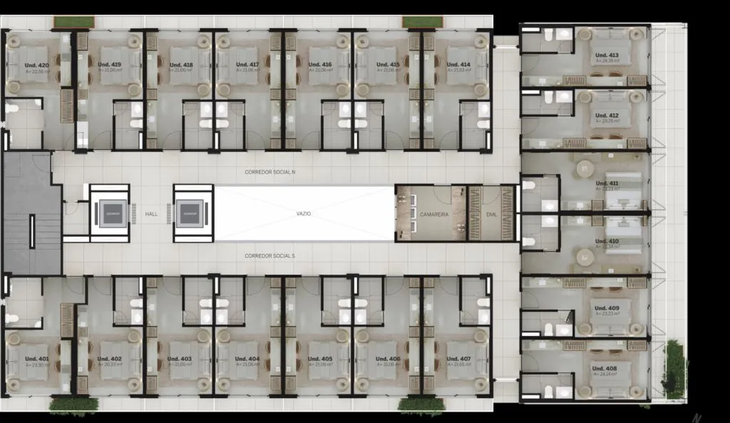 Imagem Flat à beira-mar no Bessa, com 20 m², vaga de garagem e estrutura completa de lazer e bem-estar no Sand Park.