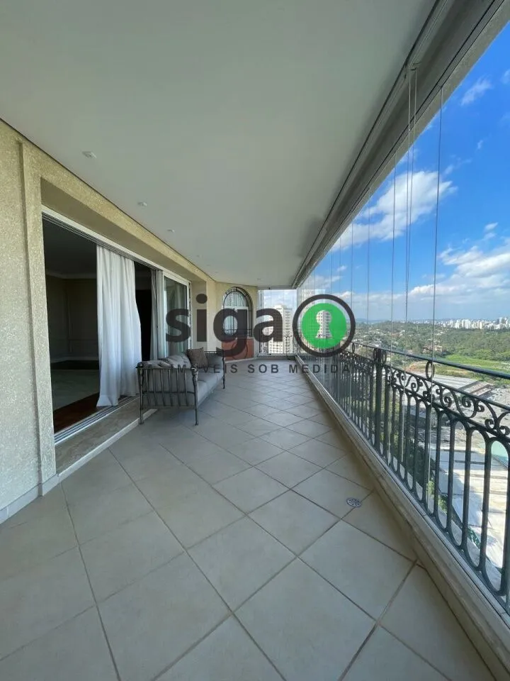 Imagem Apto no Panamby com 430m²,Venda ou Locação, 4 suites, 6 vagas, escritório, Semi Mobiliado