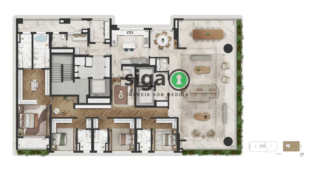 Imagem Apartamento à venda em Moema de 416 m² com 4 Suítes e 4 Vagas em São Paulo