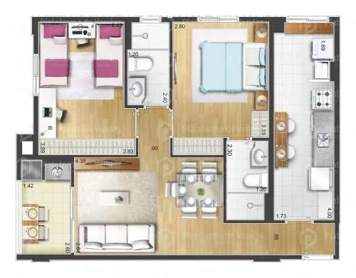 Imagem Apartamento para Venda em São Caetano do Sul, Santa Maria, 2 dormitórios, 1 suíte, 2 banheiros, 1 vaga