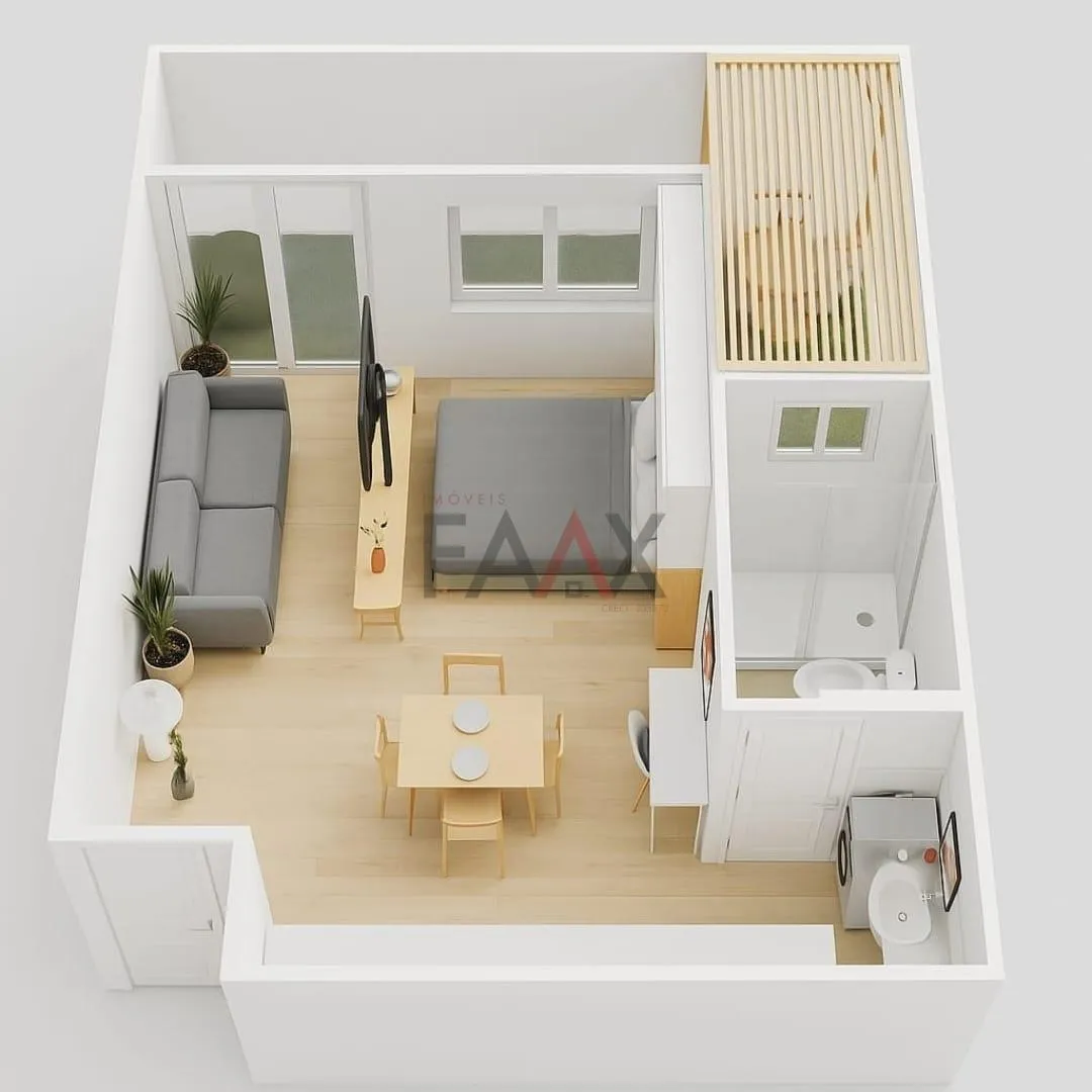 Imagem Studio na planta no Bairro Santa Cruz, Guarapuava - PR