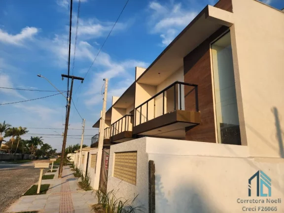 Imagem Sobrado novo 03 quartos c/suíte, arquitetura moderna, 2 quadras MAR, Nereidas em Guaratuba PR