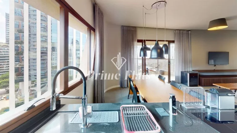 Imagem Flat disponível para locação no Cyrela by Pininfarina no Itaim Bibi, com 98m², 1 dormitório e 1 vaga