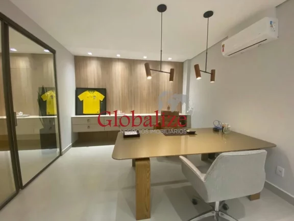 Imagem Sala comercial à venda com 100m², 1 vaga, recepção por R$480.000,00 na Vila Mathias em Santos