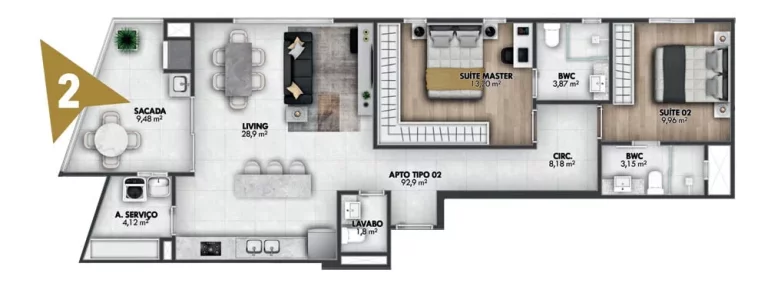 Imagem Gold Coast - Apartamento à venda no bairro Centro - Itajaí/SC