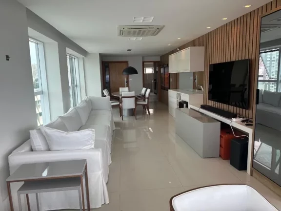 Imagem 3 Suítes, 141m2 privativos, no cheio de charme Morro Ipiranga - Barra, vista mar frontal e definitiva p/ o Cristo e Farol, mobiliado porteira fechada