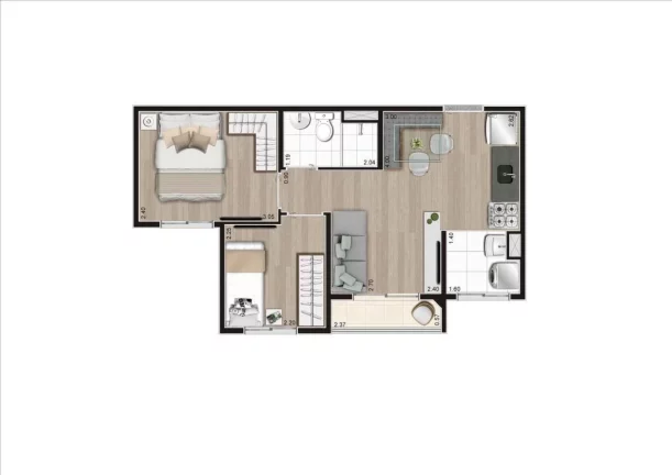 Imagem DOM JARAGUÁ - ECON - Aptos de 37m², 2 dorms, com lazer completo e fácil acesso à CPTM!!