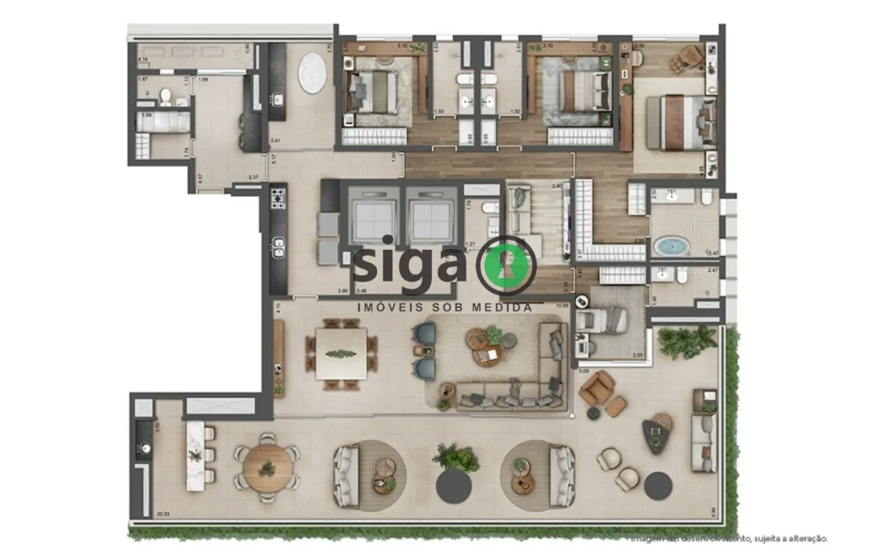 Imagem Apartamento para venda na Vila Madalena 04 suítes, São Paulo - SP