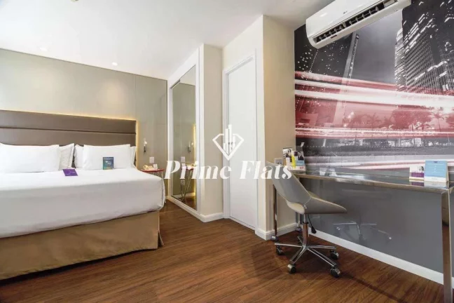 Foto do imóvel Flat disponível para venda no Mercure Vila Olimpia, com 25m², 1 dormitório e 1 vaga de garagem em Rua Santa Justina