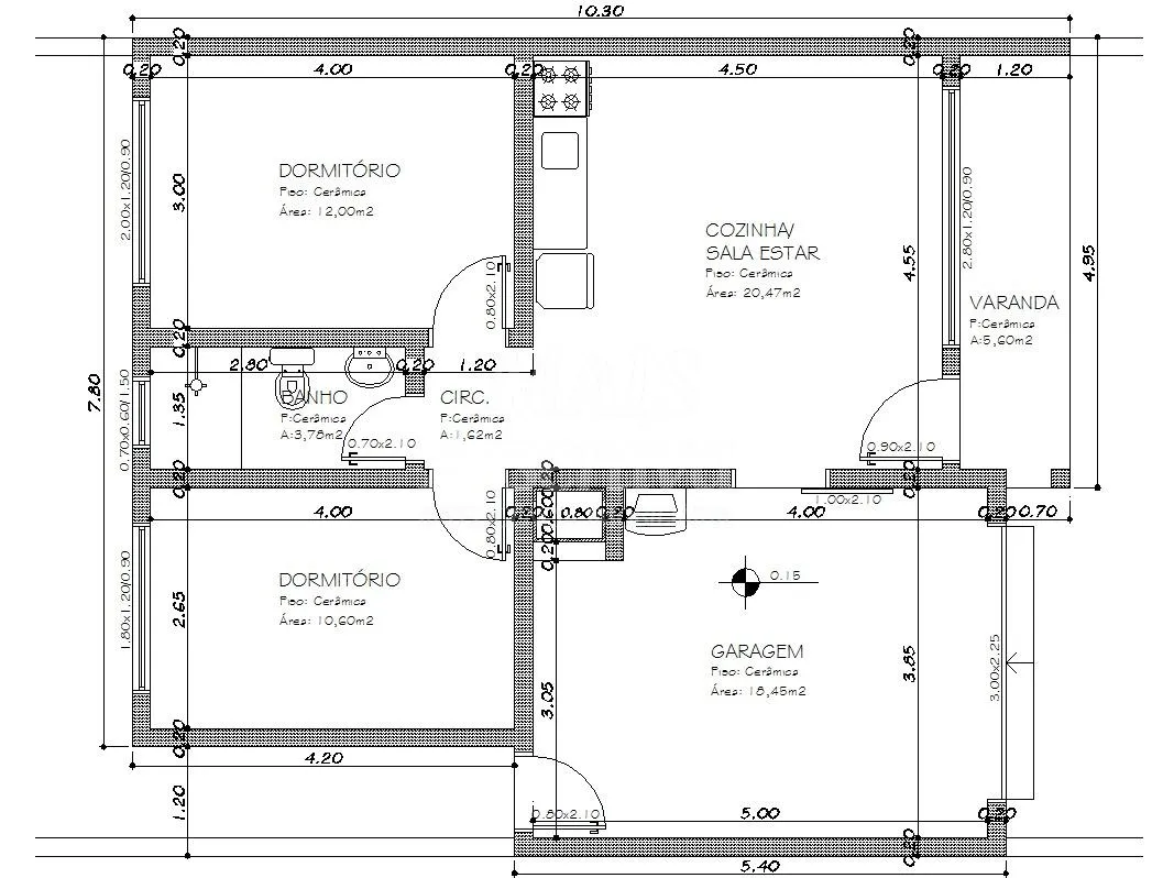 Imagem Casa semi-mobiliada em Floresta/Estância Velha-RS-2 dormitórios