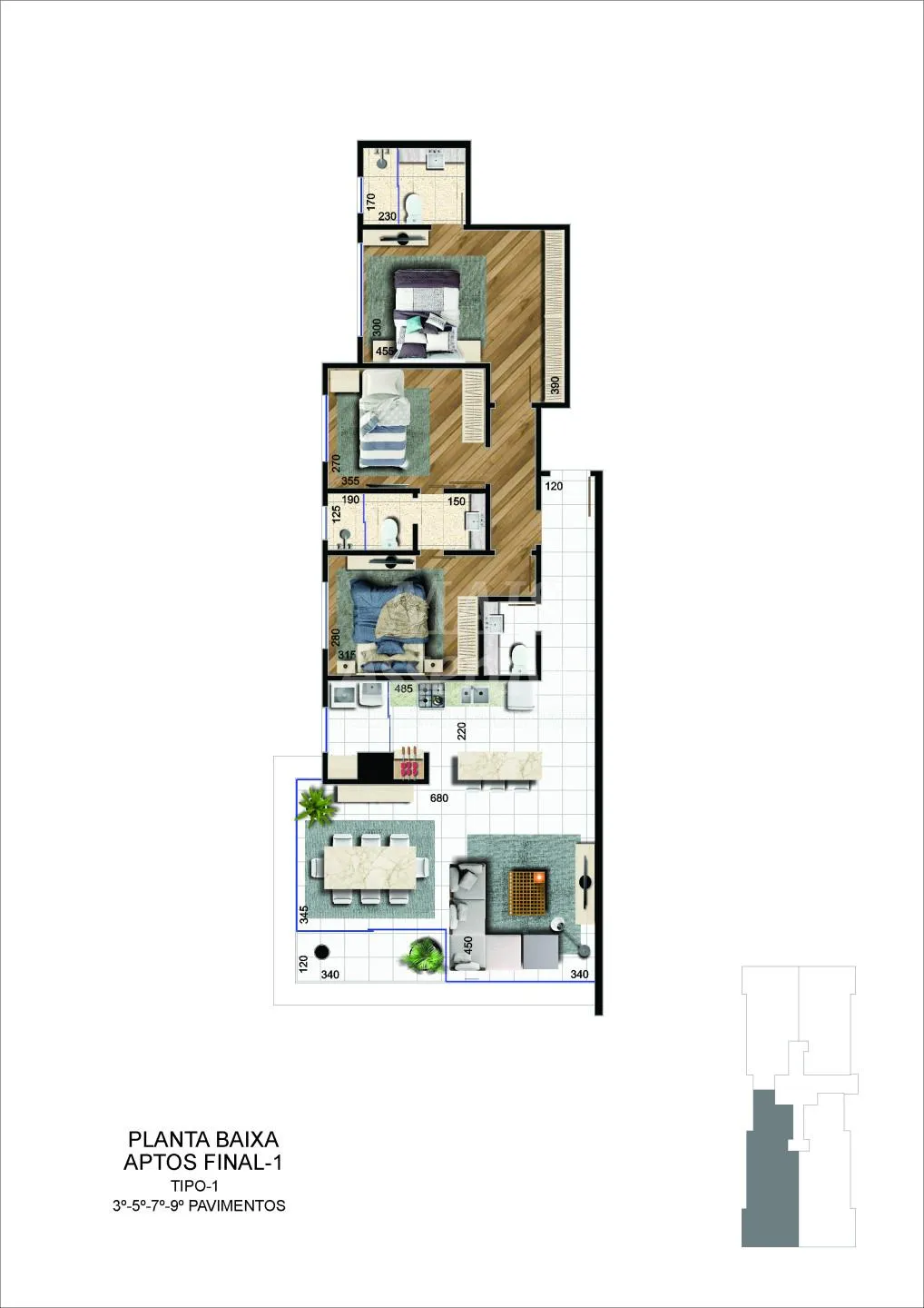 Imagem Amplo e excelente apartamento a venda em Lajeado
