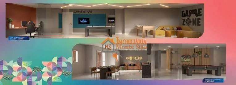 Imagem Apartamento com 2 dormitórios à venda, 43 m² por R$ 339.000,00 - Vila Augusta - Guarulhos/SP