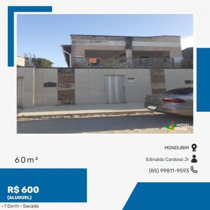 Imagem Apartamento com 1 Quarto para Alugar, 60 m² em Mondubim - Fortaleza