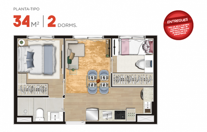 Imagem Apartamento com 2 Quartos à Venda, 34 m² em Tatuapé - São Paulo