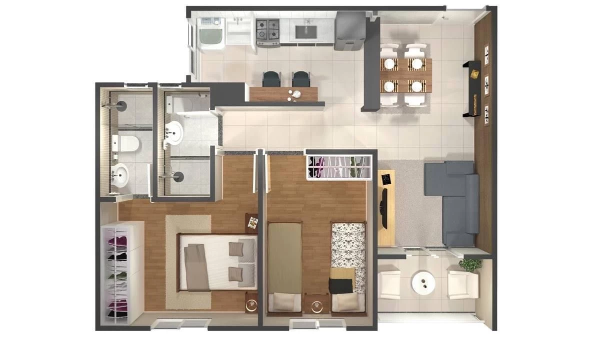 Imagem Apartamento com 2 Quartos à Venda, 50 m² em Vila Guilherme - Votorantim