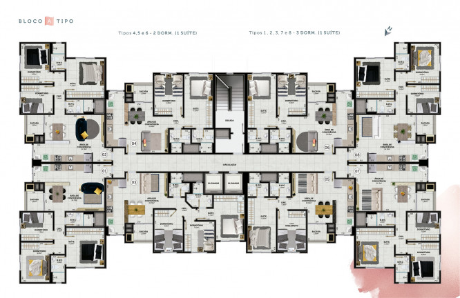 Imagem Apartamento com 3 Quartos à Venda, 75 m² em Santa Catarina - Criciúma