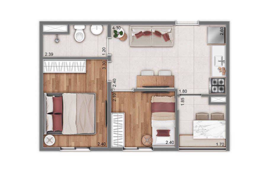 Imagem Apartamento com 2 Quartos à Venda, 29 m² em Água Branca - São Paulo