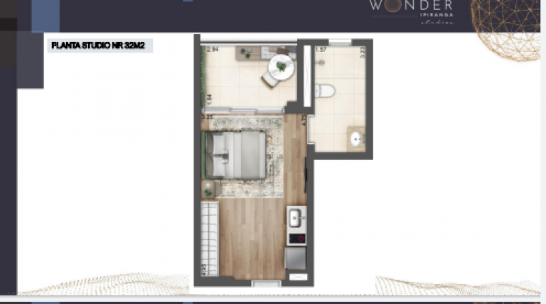 Imagem Studio com 1 Quarto à Venda, 32 m² em Sacomã - São Paulo