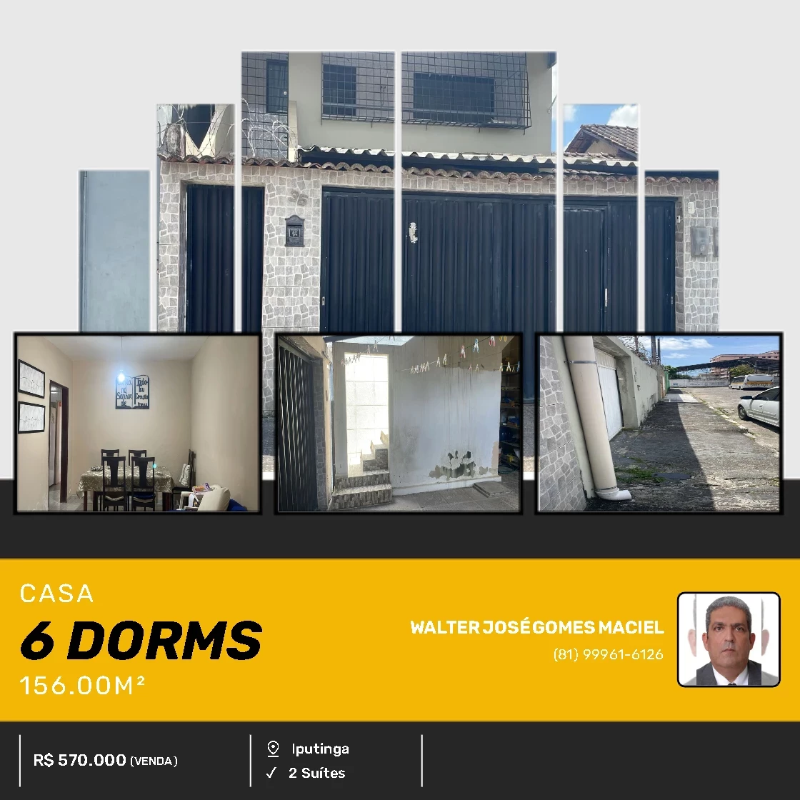 Casa com 6 Quartos à Venda, 15.600 m² em Iputinga - Recife