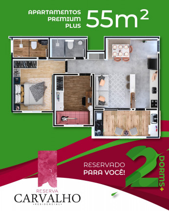 Imagem Apartamento com 2 Quartos à Venda, 55 m² em Vila Carvalho - Sorocaba