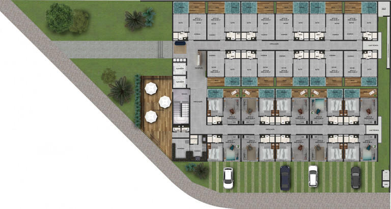 Imagem Apartamento com 1 Quarto à Venda, 23 m² em Loteamento Porto de Galinhas - Ipojuca