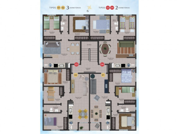 Imagem Apartamento com 2 Quartos à Venda, 64 m² em Vila Floresta II - Criciúma