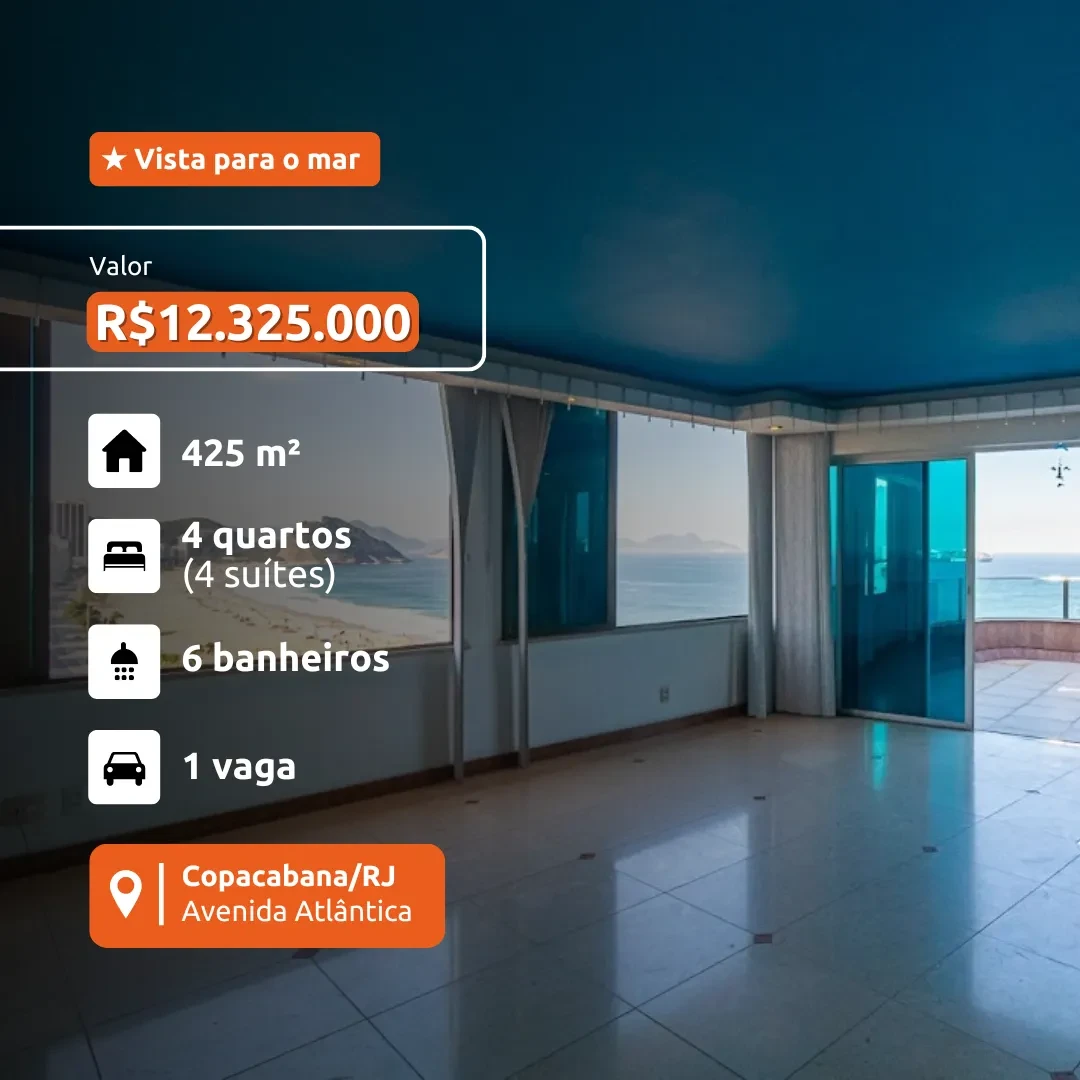 Imagem Apartamento com 2 Quartos à Venda, 60 m² em Copacabana - Rio de Janeiro