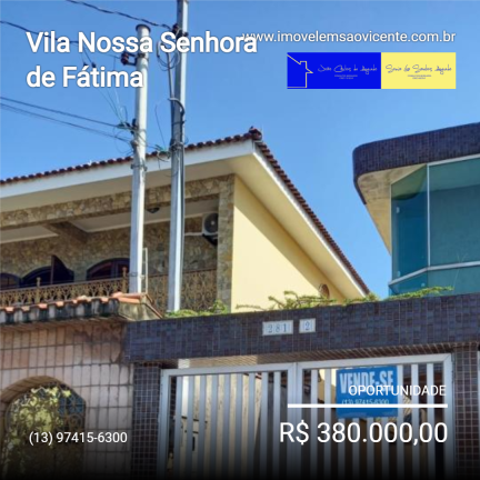 Imagem Casa com 3 Quartos à Venda,  em Vila Nossa Senhora de Fátima - São Vicente