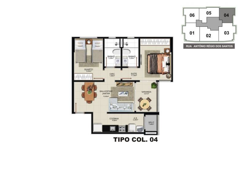 Imagem Apartamento com 2 Quartos à Venda, 73 m² em Itapuã - Vila Velha