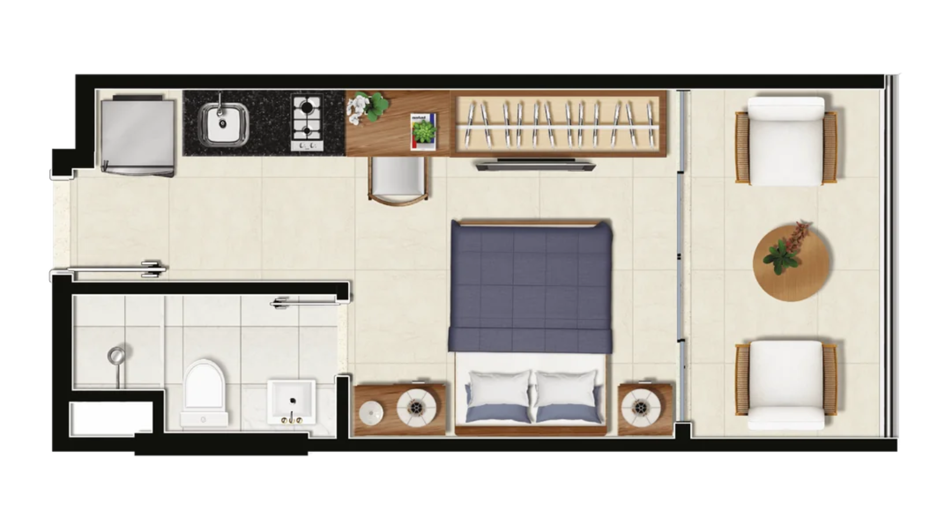 Imagem Studio com 1 Quarto à Venda, 23 m²em Barra - Salvador