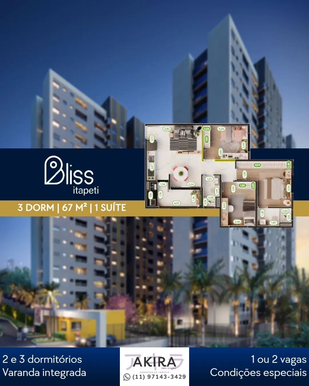 Imagem Apartamento com 2 Quartos à Venda, 56 metros em Mogi Moderno - Mogi das Cruzes