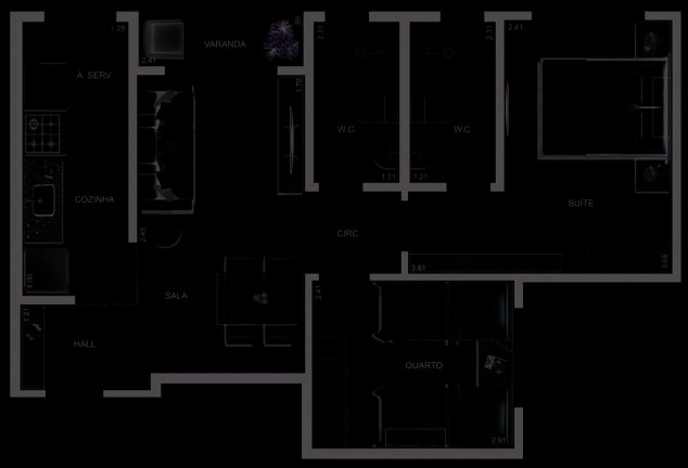 Apartamento com 2 Quartos à Venda, 48 m² em Kennedy - Nova Iguaçu