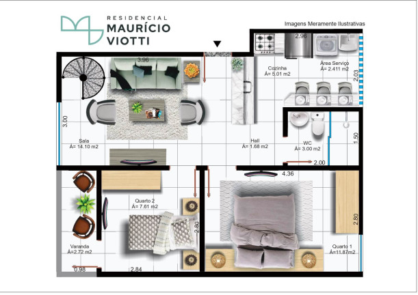 Apartamento com 2 Quartos à Venda, 101 m² em Chácaras Santa Maria - Valparaíso de Goiás