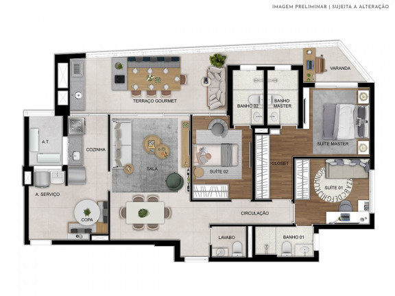 Imagem Apartamento com 4 Quartos à Venda, 115 m² em Vila Osasco - Osasco