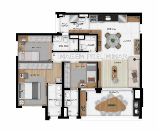 Imagem Apartamento com 3 Quartos à Venda,  em Cidade Mãe do Céu - São Paulo
