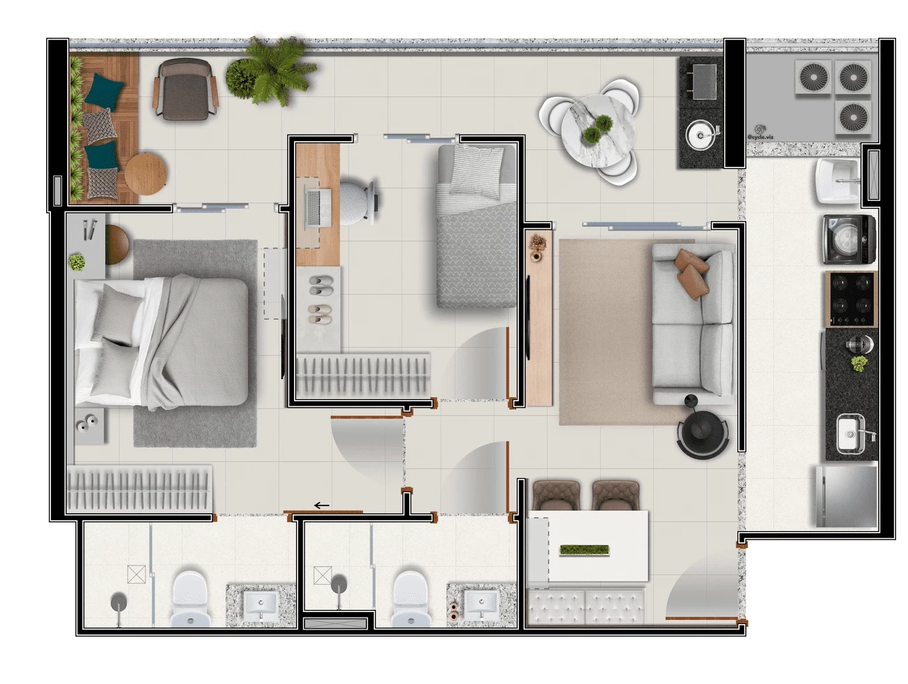 Imagem Apartamento com 3 Quartos à Venda, 78 m² em Interlagos - Vila Velha