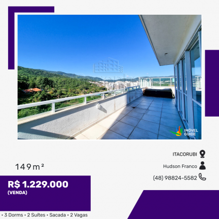 Cobertura com 3 Quartos à Venda, 149 m² em Itacorubi - Florianópolis