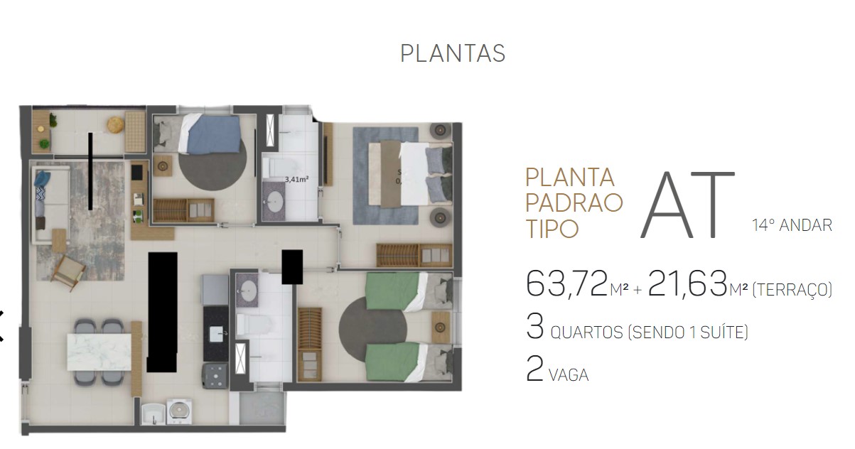 Imagem Apartamento com 3 Quartos à Venda, 63 m² em Sapiranga-coité - Fortaleza
