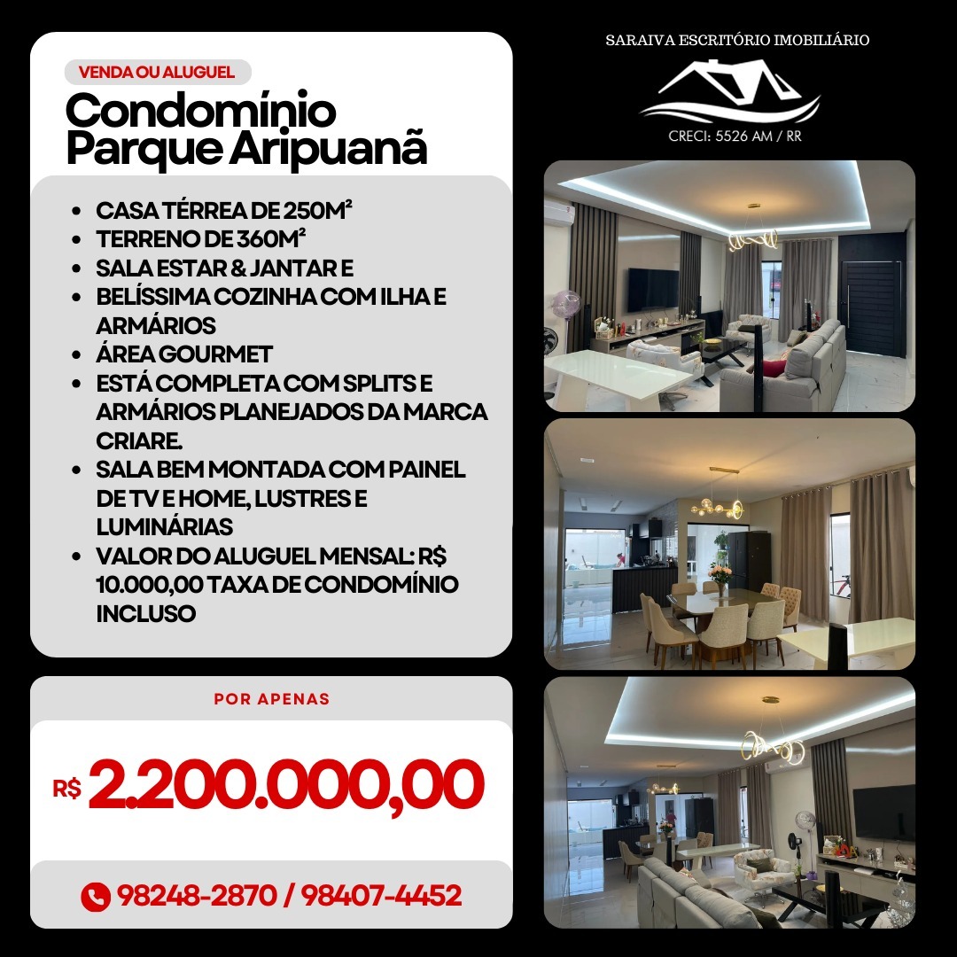 Casa com 4 Quartos à Venda ou Locação, 250 m²em Chapada - Manaus