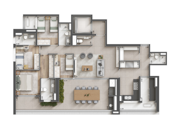 Foto do imóvel: Apartamento com 4 Quartos à Venda, 157 m² em Mooca - São Paulo