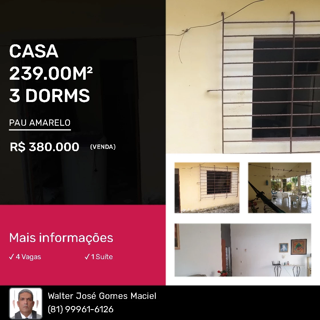 Imagem Casa com 3 Quartos à Venda, 23.900 m² em Pau Amarelo - Paulista