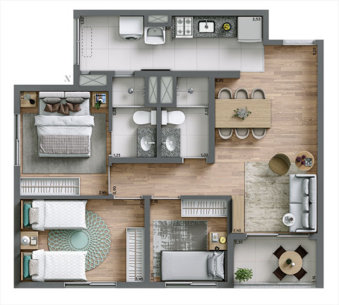 Imagem Apartamento com 3 Quartos à Venda, 61 m²em Vila Joaniza - São Paulo