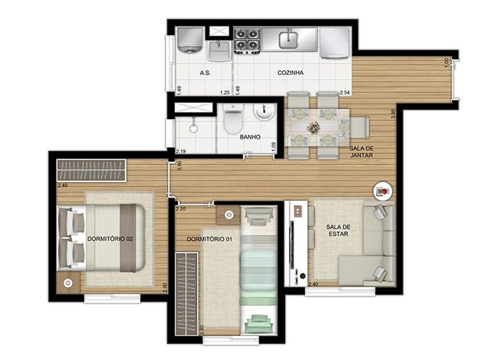 Imagem Apartamento com 2 Quartos à Venda, 40 m² em Jardim Prudência - São Paulo