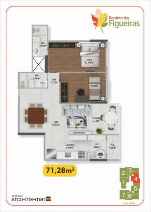 Imagem Apartamento com 2 Quartos à Venda, 73 m²em Guilhermina - Praia Grande