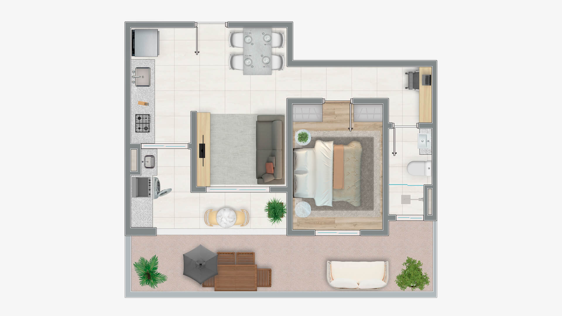 Imagem Apartamento com 2 Quartos à Venda, 49 m² em São Pedro - Osasco