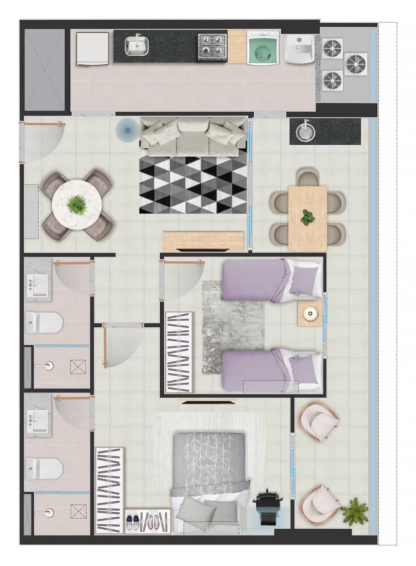 Imagem Apartamento com 2 Quartos à Venda, 59 m² em Praia de Itaparica - Vila Velha