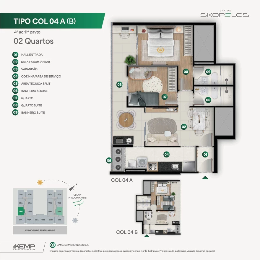 Imagem Apartamento com 2 Quartos à Venda, 59 m² em Praia de Itaparica - Vila Velha Imagem Apartamento com 2 Quartos à Venda, 59 m² em Praia de Itaparica - Vila Velha